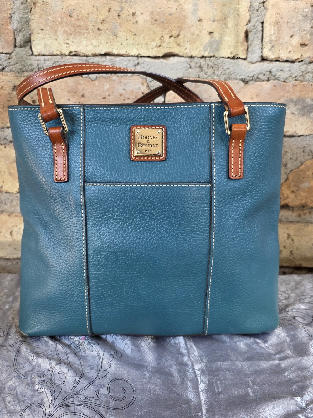 Dooney & Bourke Pebble Grain Small Lexington Tote – Teal/Blue